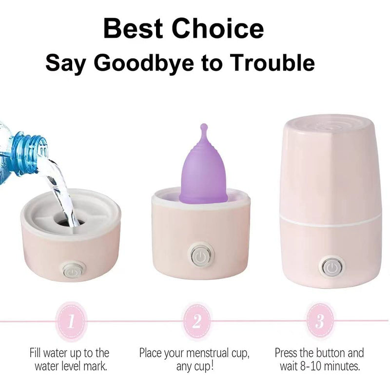 [Australia] - Mottery Menstrual Cups Steamer Machine High Temperature Wash Your Cup 99.9% Dirty 8 Minutes - Feminine Hygiene - Leak-Free (Model Three) Model Three 