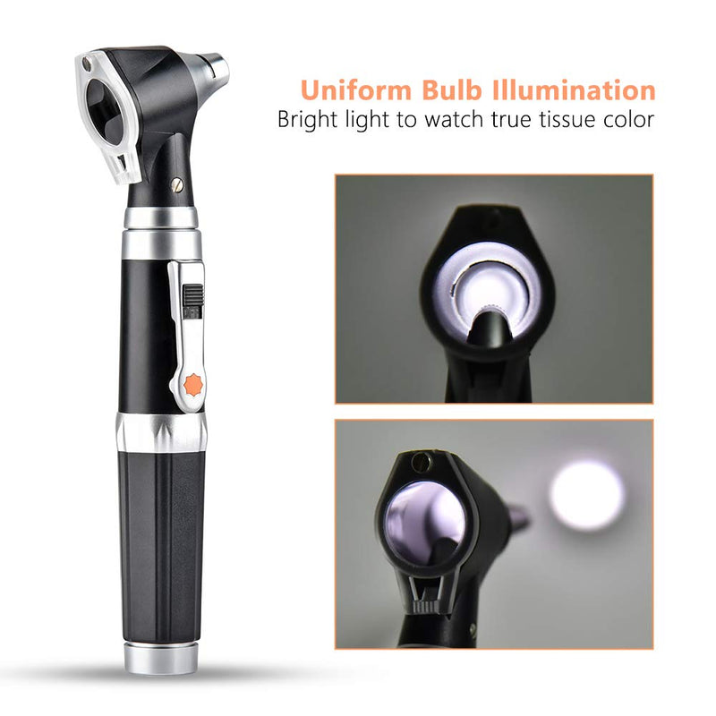 [Australia] - Jiusion 3X Otoscope with LED, Portable Handheld Ear Check Magnifier with 8 caps and 1 Storage case for Doctor Nurse Adult Kid Dog Cat Pet 