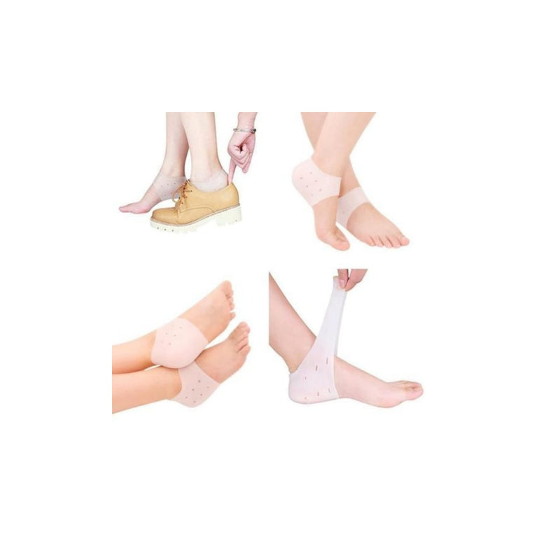[Australia] - ENERGY01 Silicone Gel Heel Protector - Cracked Heel Socks - Pain Care - Cracked Heel Cushion - Plantar Fasciitis - Tandinitis Achilles Tendon Pain 
