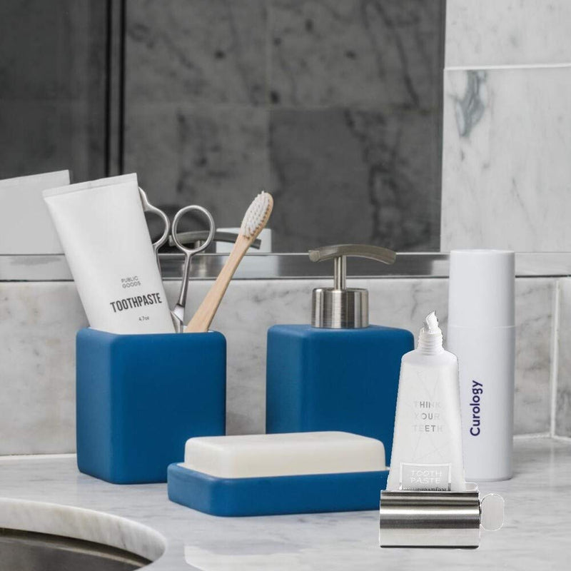 [Australia] - JZK 4X Tube Squeezer Toothpaste Squeezer Toothpaste Stand Holder Tube Press Tube Roller Stainless Steel Squeezer for Bathroom, Kitchen, Home 