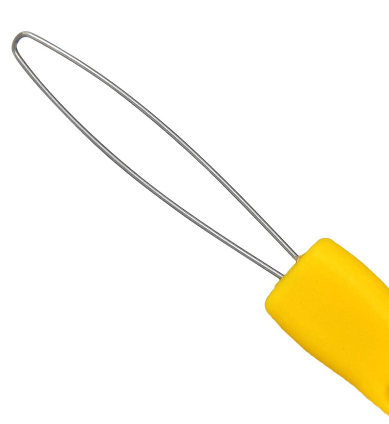 [Australia] - HOME-X Button Hook Helper, Assistance Tool for The Elderly, One-Hand Button Tool- Yellow- 6” L x ¾” W 