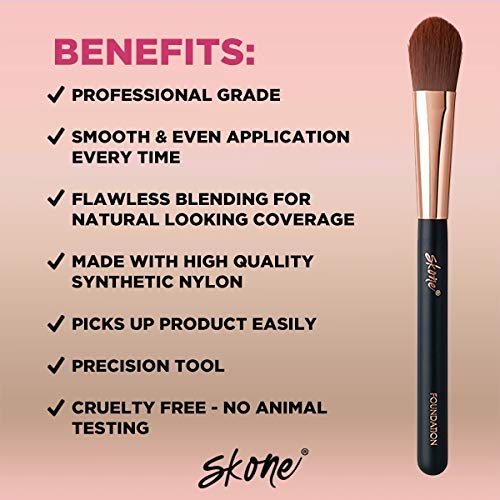 [Australia] - Skone Cosmetics | Makeup Brush | Blend, Bronze, Apply Foundation | Makeup Applicator (Foundation Brush) Foundation Brush 