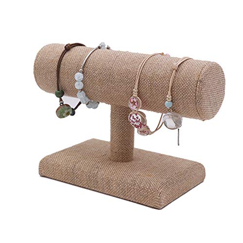 [Australia] - Polmart W1-Y T-Bar Jewelry Display, Yellow Linen 