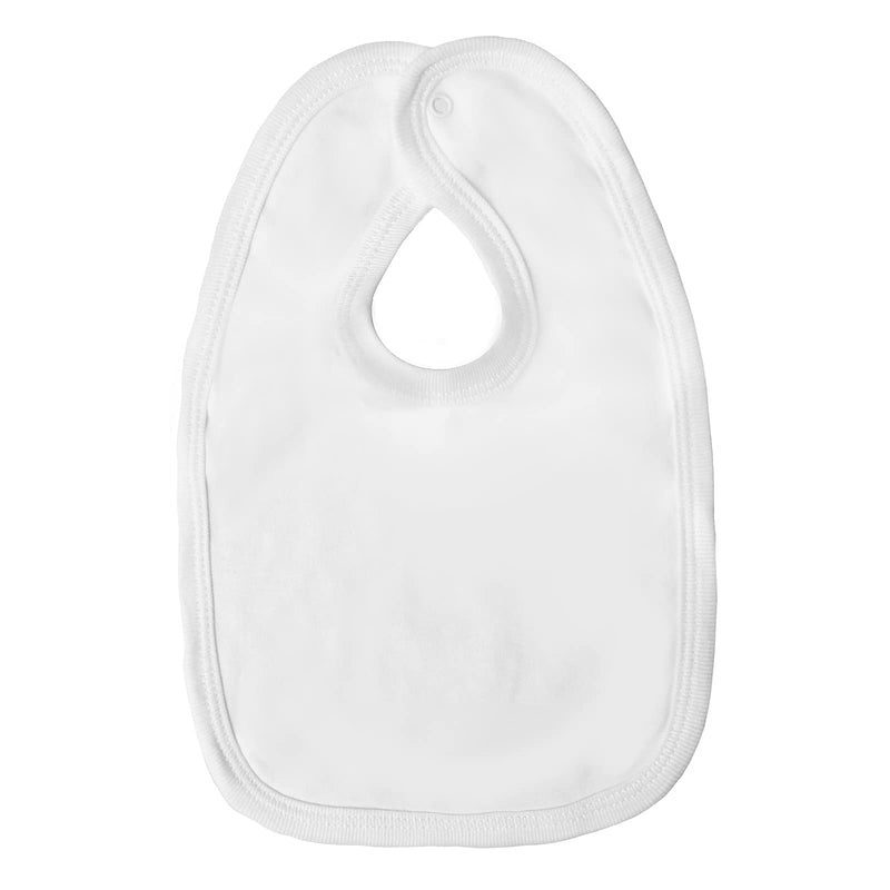 [Australia] - Baby Premium Cotton Bibs, Dribble Bibs, British Made for Boys or Girls, 3 Pack White 3 Count (Pack of 1) 