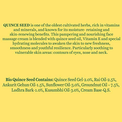 [Australia] - Biotique Quince Seed Nourishing Face Massage Cream 50 gm /1.69 Oz I Normal To Dry Skin 