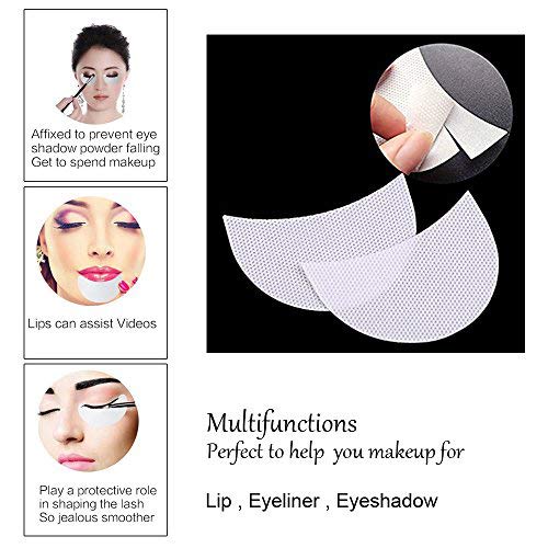[Australia] - LKE 100pcs Eyeshadow Stencils makeup tape Professional Lint Free Under Eye Eyeshadow Gel Pad Patches eyeliner tape for Eyelash Extensions/Lip Makeup supplies 