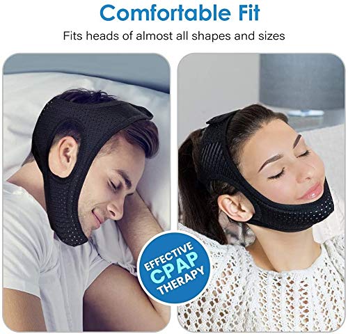 [Australia] - Chin Straps for Snoring, Anti Snoring Chin Strap Devices, Vosaro Jaw Strap for Sleeping with Men Women, Adjustable and Breathable for User Keep Closed While Sleeping for Snorers 