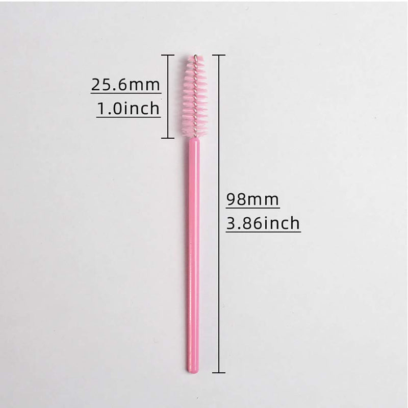 [Australia] - Eyelash Spoolie Brushes 100PCS Mascara Wands Eyebrow Brush Cleaner Applicator Makeup-Tools false Eyelashes Extension (100PCS PINK BRUSHES) 100PCS PINK BRUSHES 