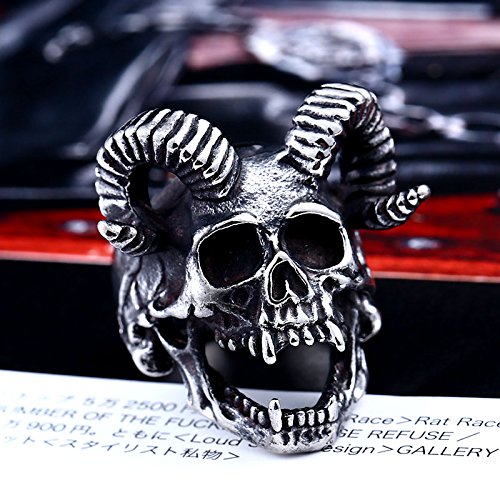 [Australia] - ZMY Home Genuine Stainless Steel Ring Jewelry for Men Fashion Punk Biker Skull Rings A 7 