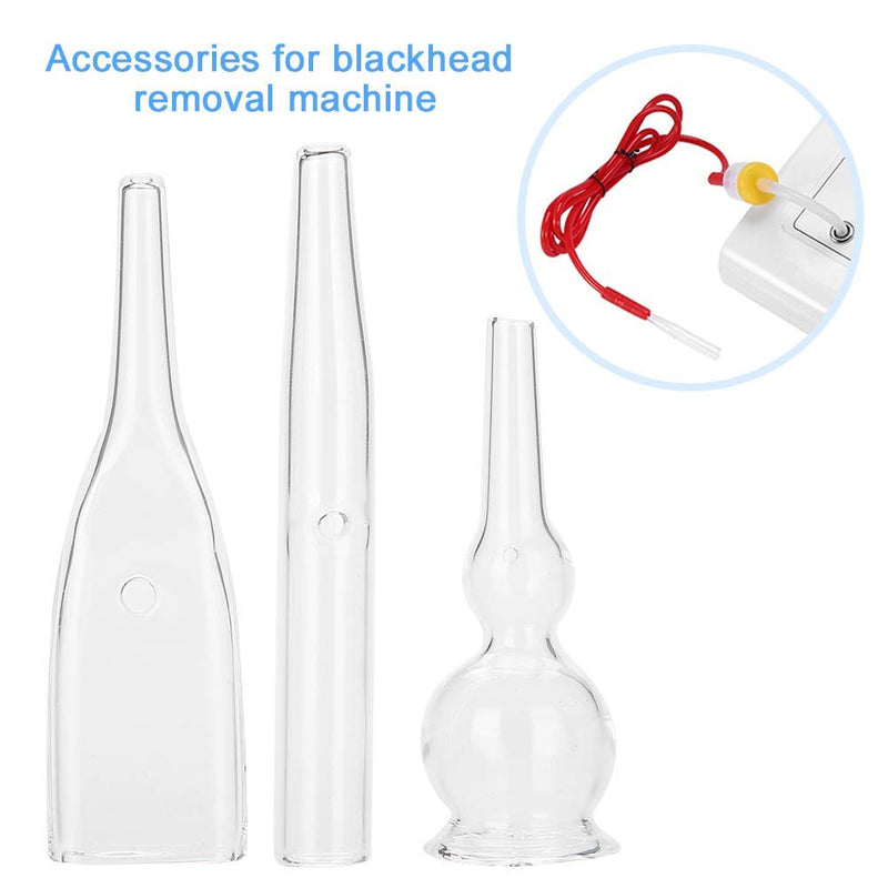 [Australia] - 3pcs Vacuum Glass Tube, Glass Pipes Kit for Blackhead Removal and Facial Cleansers & Accessories for Vacuum Cleaners Beauty Machine 