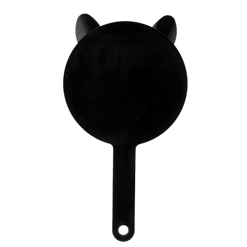 [Australia] - TOPYHL Cat Hand Mirror Travel Handheld Mirror Cat Ear Shaped Cosmetic Mirror with Handle (Black) Black 