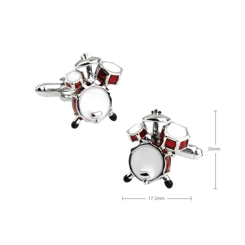 [Australia] - Mens Drum Kit Music Cufflinks Birthday Gift 