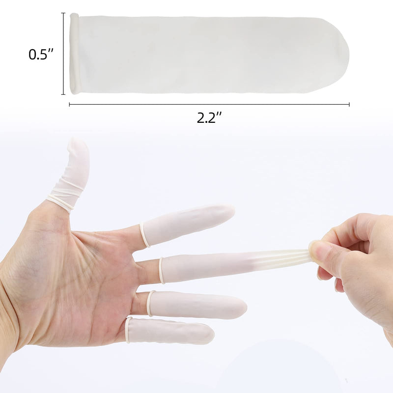 [Australia] - 300 Pcs Latex Finger Cots Small Latex Finger Cots White Disposable Latex Finger Cots Rubber for Injured Finger,Cracked Finger,Sports(White) 