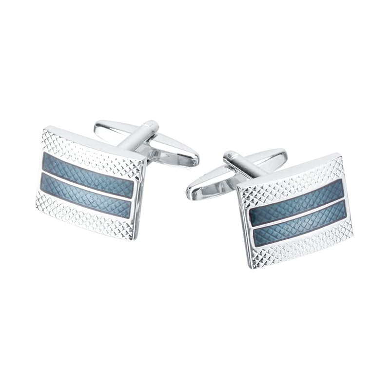 [Australia] - SAVOYSHI Simple style Shirt Cufflinks for Mens Indigo-blue Enamel French Cuff links Business Gift 