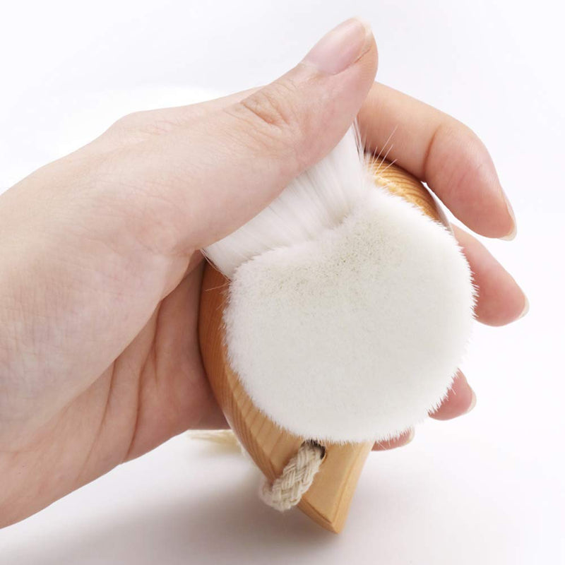 [Australia] - Facial cleansing tools containing tens of thousands of soft nylon can massage the skin. The manual wooden facial cleaning brush after soaking the bristles will not irritate the skin and relax. 
