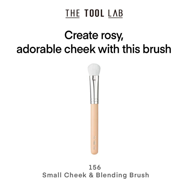 [Australia] - THE TOOL LAB 156 Small Cheek & Blending Brush-Cheek Blending Brush Small Face Makeup Shading Highlighter Face Brush -Premium Quality Natural Hair Bristles Cosmetic 