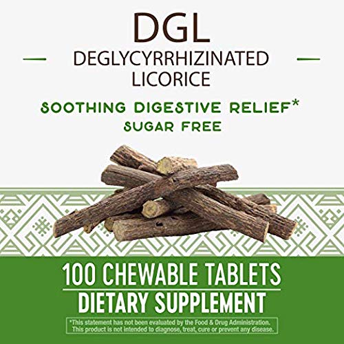 [Australia] - Nature's Way DGL (Without Fructose), 100 Chewable Tablets. Pack of 2 Bottles 