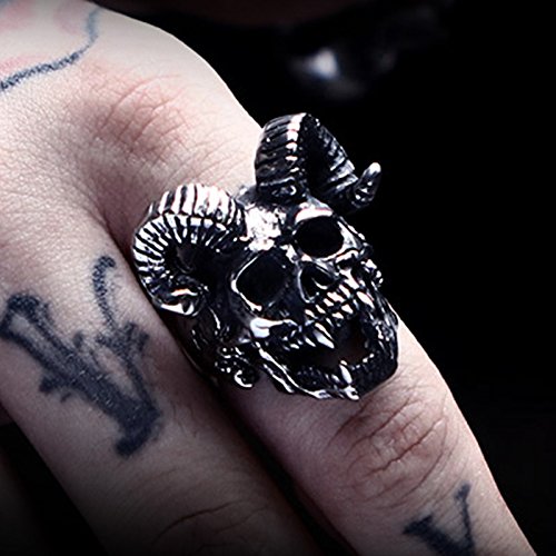 [Australia] - ZMY Home Genuine Stainless Steel Ring Jewelry for Men Fashion Punk Biker Skull Rings A 7 