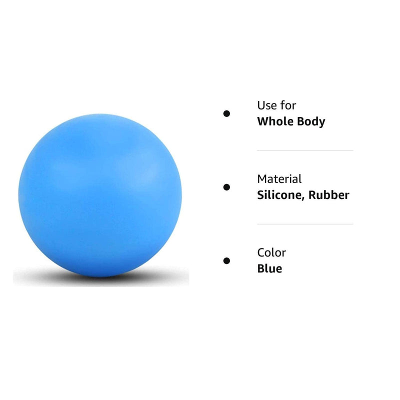 [Australia] - WOVTE Massage Lacrosse Ball for Sore Muscles, Shoulders, Neck, Back, Foot, Body, Deep Tissue, Trigger Point, Muscle Knots, Yoga and Myofascial Release (Blue)� Blue 