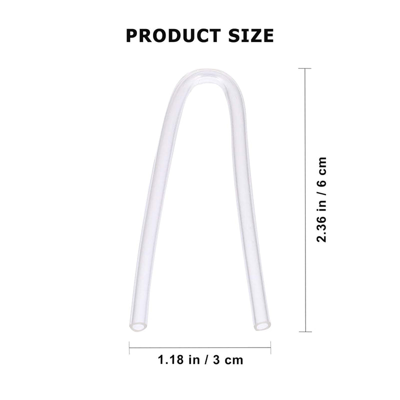 [Australia] - iplusmile Hearing Aid Tubes - Preformed BTE Earmold Hearing Aid Tubes - 3mm Clear PVC Tubing for Hearing Machine(4PCS) 