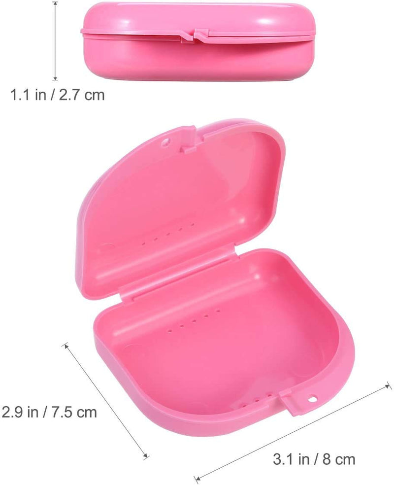 [Australia] - 5pcs Retainer Case Mouth Guard Case Orthodontic Dental Retainer Box Denture Storage Container with Vent Holes 