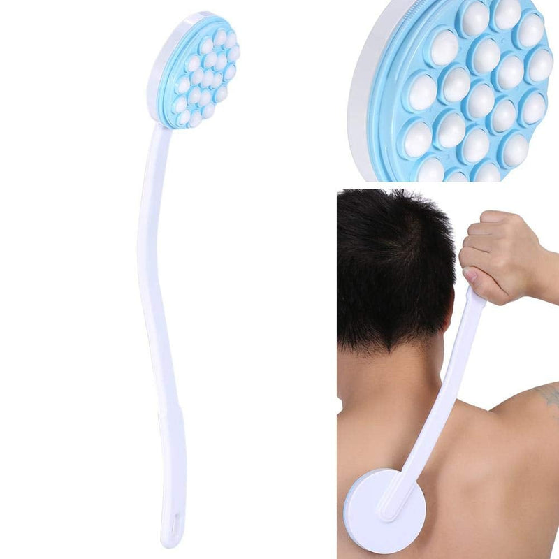 [Australia] - Back Lotion Applicator, Long Handled Back Bath Massager Easy Reach Roll-On Body Lotion Applicator Bath Brush Massager for Body Leg Feet 