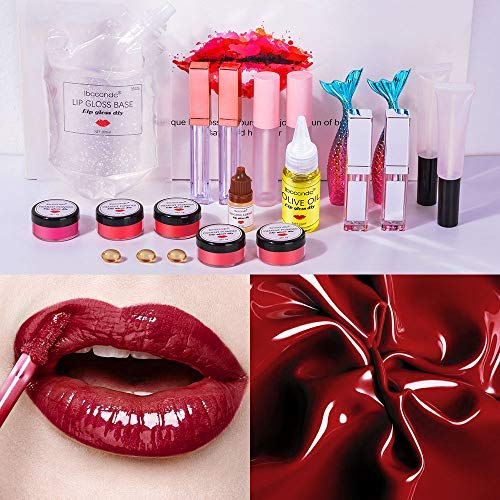 [Australia] - Lip Gloss DIY Making Kit Long Lasting Lip Gloss Base Lip Glaze Tube Safe Handmade Cosmetic Makeup Tools Set 