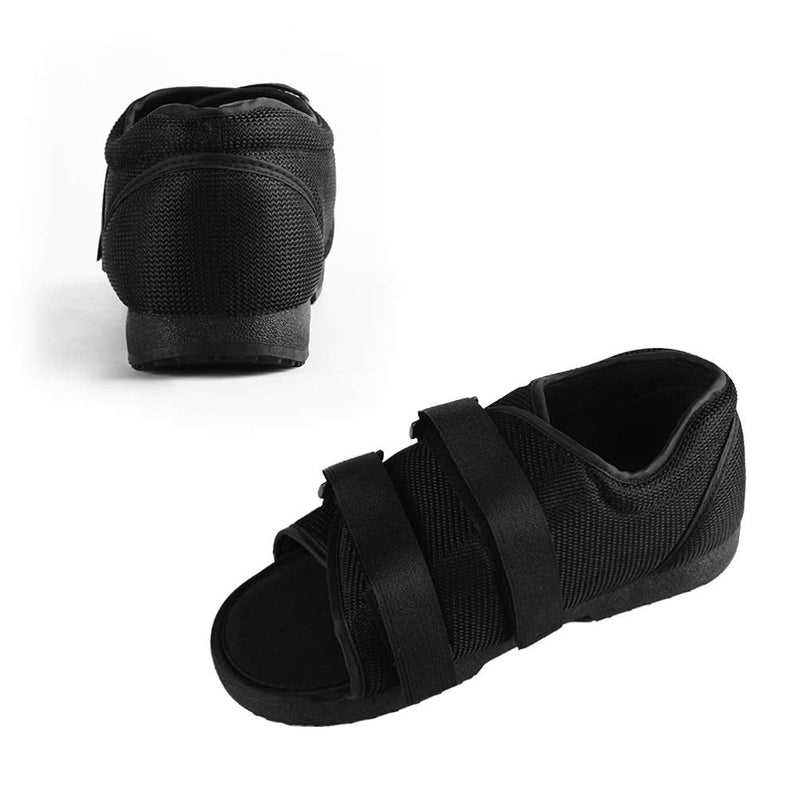 [Australia] - Artibetter Post Op Shoe Walking Boot with Adjustable Strap Post Injury Surgical Foot Cast Sandal Square Toe Orthopedic Support Brace for Broken Bone(WM Black) 