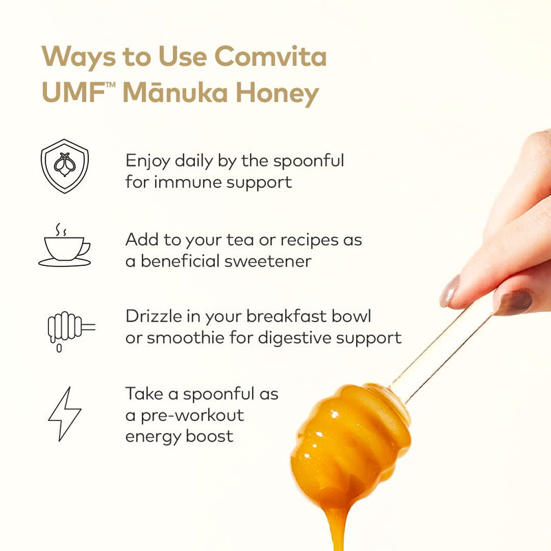 [Australia] - Comvita Certified UMF 15+ (MGO 514+) New Zealand's #1 Raw Manuka Honey, Superfood Premium Grade, Non-GMO, 8.8 Oz 