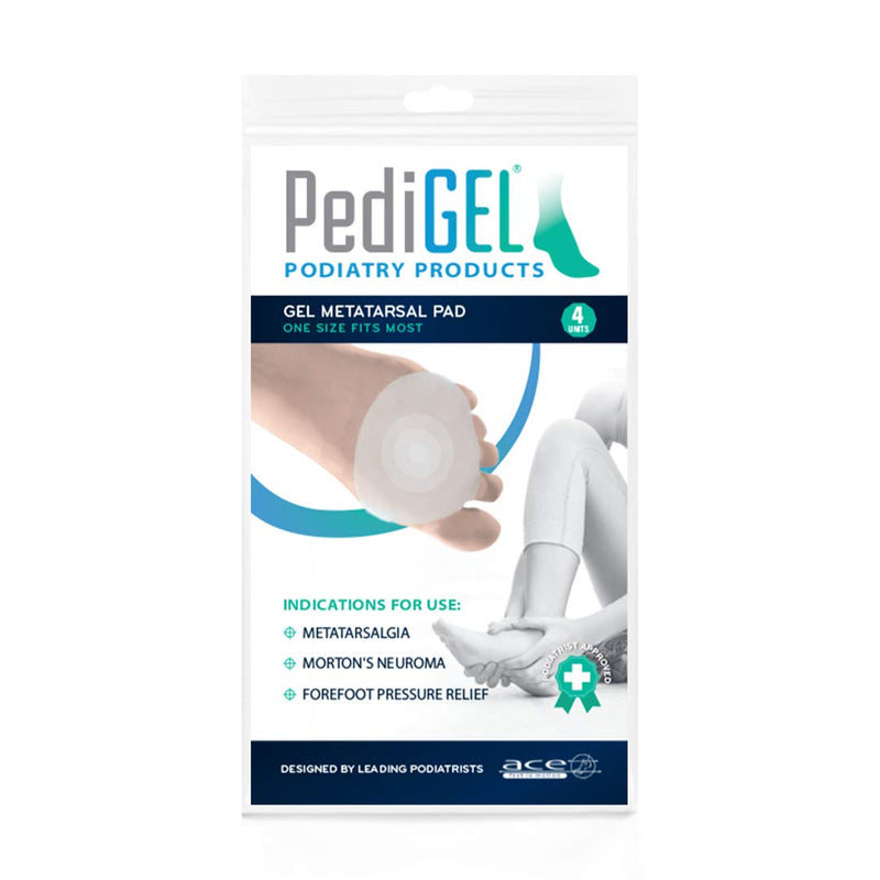 [Australia] - PediGel® - Medically Approved Polymer Gel Toe Metatarsal Pads Offering Protection and Comfort to Metatarsal Region of Foot - 4 Units 