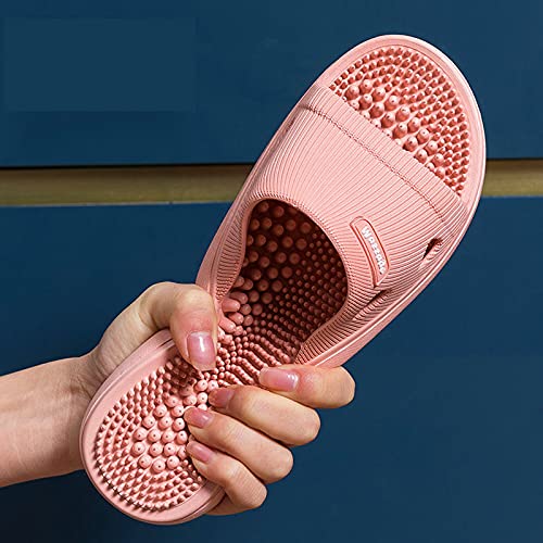 [Australia] - Reflexology Slippers Foot Massager for Plantar Fasciitis Acupressure Acupuncture Slippers Arthritis Pain Relief for feet Man Women Stress Relief Gifts (Pink, UK Women 5.5-6) Pink 