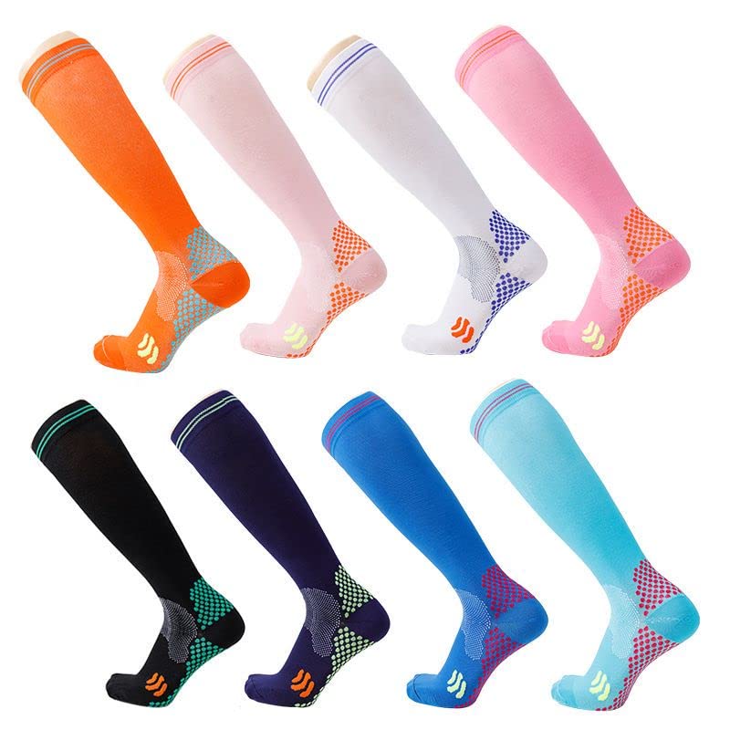 [Australia] - Compression Socks (2 Pair) for Men and Women 20-30 mmHg Compression Stockings Circulation for Cycling Running Support Socks S-M Black 