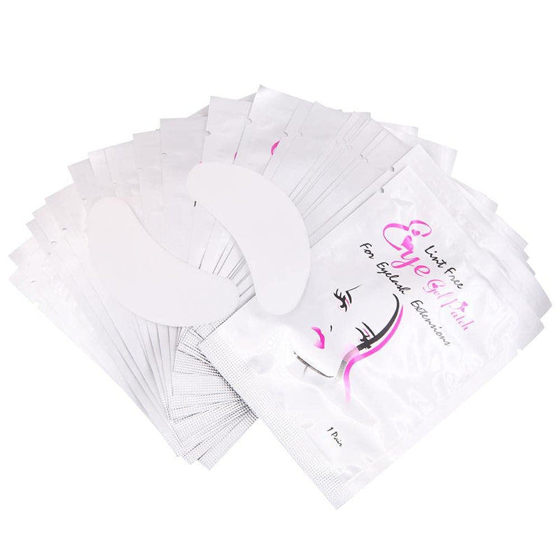[Australia] - 50 Pairs Eye Gel Pads, Lint Free Eyelash Patches, Under Eye Gel Pads for Pro Salon and Individual Eyelash Extension 