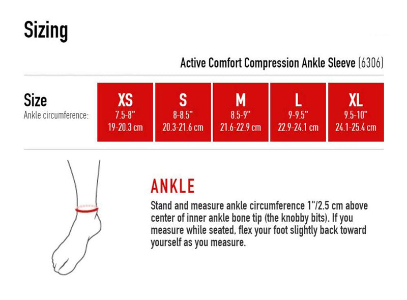 [Australia] - McDavid Active Comfort Compression Ankle Sleeve for Support and Pain Relief while Active S 