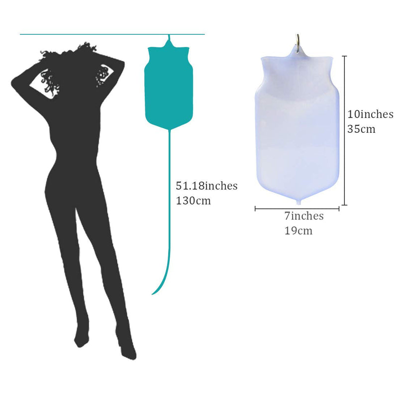 [Australia] - Enema Bag Kit for Colon Cleansing, 2 Quart Open Top Enema Bag with Silicone Hose - Reusable Home Coffee & Water Colon Cleansing Enemas 