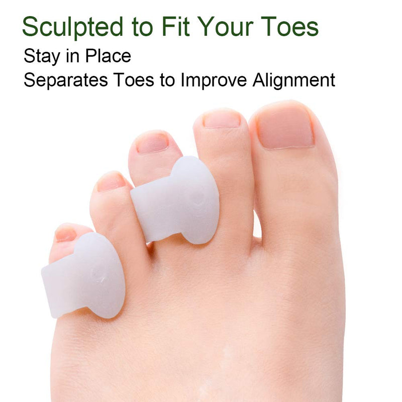[Australia] - Welnove Gel Toe Separator, Pinky Toe Spacers, Little Toe Cushions for Preventing Rubbing & Relieve Pressure (Pack of 12) 