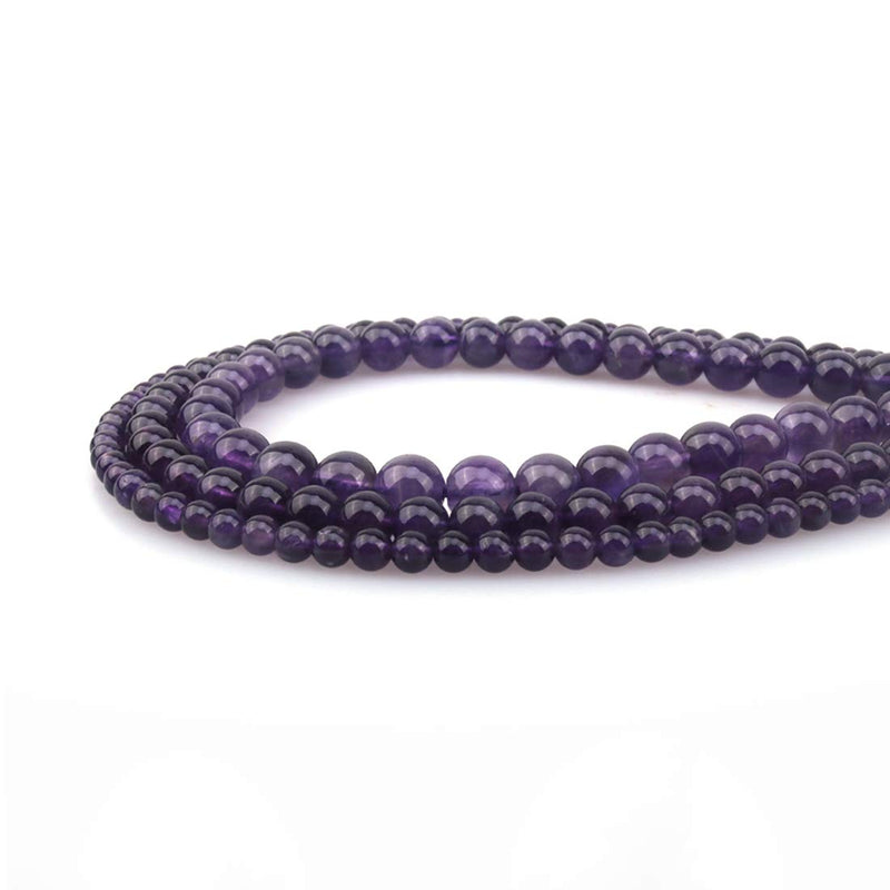 [Australia] - ICAI Beads 6mm Natural Amethyst Stone Beads for Jewelry Making DIY Crafts Design 1 Strand 15" APPR.63-65pcs 