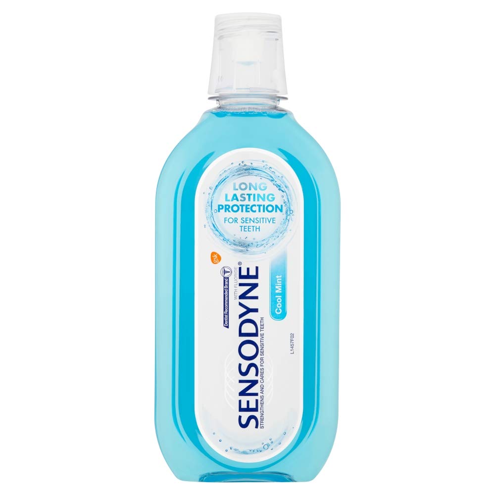 [Australia] - Sensodyne Mouthwash for Sensitive Teeth, Enamel Care Alcohol Free Mouthwash For Healthy Gums And Strong Teeth, Cool Mint Flavour, 500 ml 500 ml (Pack of 1) 