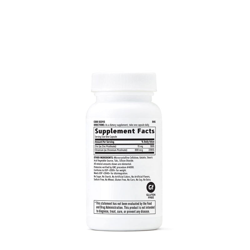 [Australia] - GNC Ultra Chromium Picolinate 800mcg, 60 Capsules, Supports Glucose Utilization 