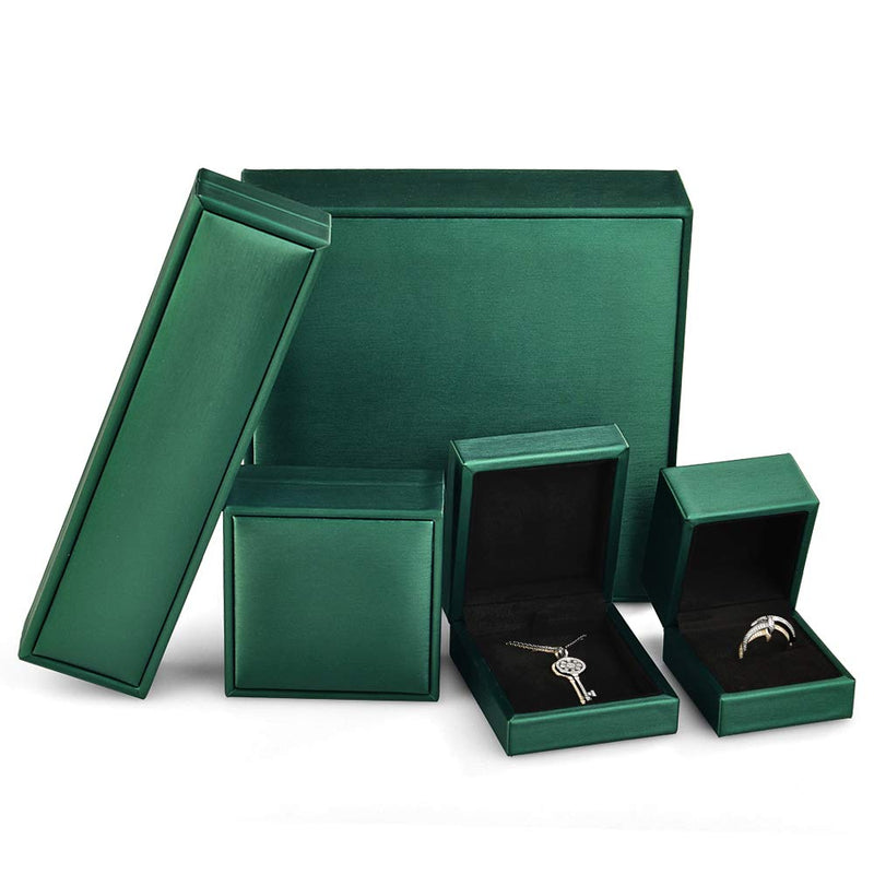 [Australia] - Woodten Green PU Leather Jadeite Jade Jewelry Box Ring Bracelet Necklace Box Gift Box WH088 (Pendant Box) Pendant Box 