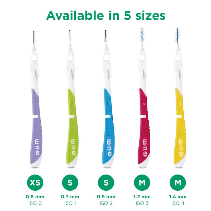 [Australia] - GUM BI-Direction interdental Brushes / Longer Handle for Easy and Thorough Cleaning of The interdental Spaces / 3 x 6 Pieces (0.7 mm) 0.7mm 