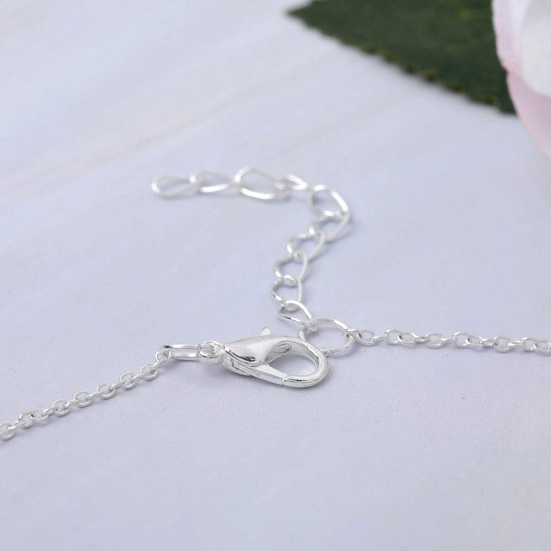 [Australia] - Jovono Layered Heart Pendant Necklace Silver Beaded Necklace Chain for Women and Girls SET10 