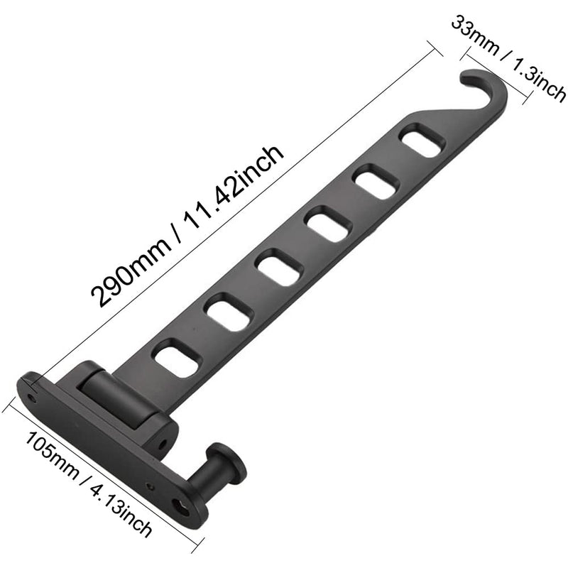[Australia] - Lxoraziy Wall Mounted Clothes Hanger, Foldable Wall Clothes Airer, 180° Swivel Hanger, Wall Hook with Screw, for Laundry, Bathroom, Utility Room, Bedroom 
