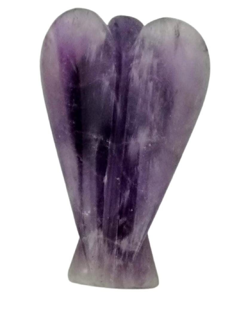 [Australia] - Amethyst Guardian Angel Hand Carved 2 Inch Crystal Pocket Natural Gemstone Statue Mini Figurine Ornament Decoration, Reiki Healing Spiritual Stones 