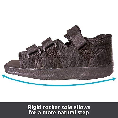 [Australia] - BraceAbility Post-op Shoe for Broken Foot or Toe | Medical / Surgical Walking Shoe Cast Boot, Stress Fracture Brace & Orthopedic Sandal with Hard Sole (LARGE - FEMALE) Large (Pack of 1) 