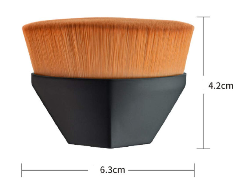 [Australia] - Xinfenglai Diamond-shaped Makeup Brush, Liquid Foundation Brush, Used To Mix Liquid, Cream Or Flawless Powder Cosmetics, And Comes With A Protective Cover (Black) Black 