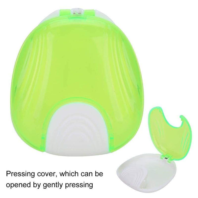 [Australia] - Retainer Case, Portable Large Retainer Cases for Orthodontic Retainer, Invisalign, Mouth Guard and Denture Storage, Tight Snap Lock, Light and Easy (green) green 