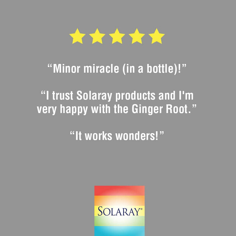 [Australia] - Solaray Ginger Root 540mg | Healthy Cardiovascular, Digestive, Joint & Menstrual Cycle Support | Vegan & Non-GMO | 100 VegCaps 