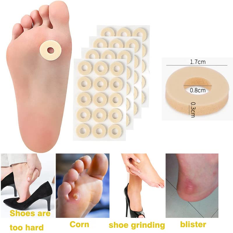 [Australia] - MQ 60 Pcs Corn Cushions, Soft Latex Foam Self Adhesive Callus Pads Corn Pad Anti Friction Reduce Foot and Heel Pain for Toe Callus Anti-Slip 60 Count 