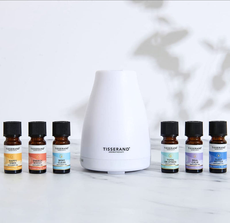 [Australia] - Tisserand Aromatherapy | Aroma Spa Diffuser | For Use With Essential Oils | Mood Lighting | 5 Hours Ultra-Quiet Continuous Mist | 100ml Capacity 